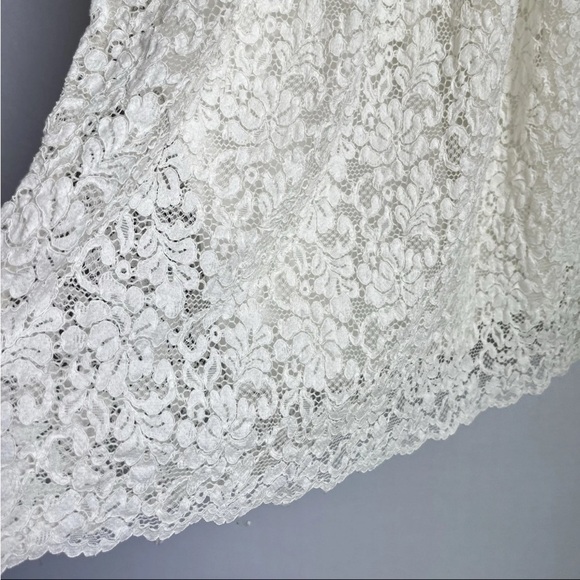 Maeve Anthropologie Dress Sz S Anastasia Cream Lace Ruffled Smock Whimsical READ - Picture 9 of 16